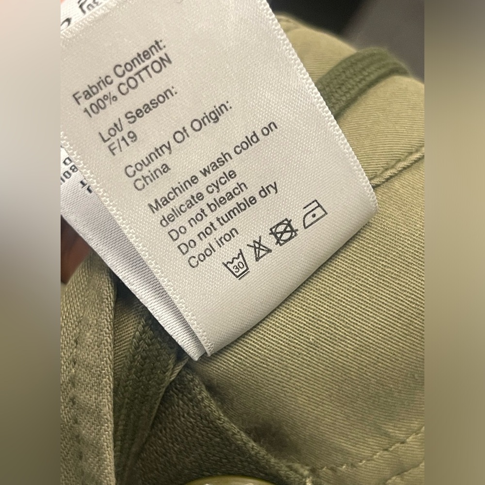 R13 harem cargo drop crotch jean denim Pant - Olive. SIZE 28 - Picture 13 of 14